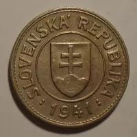 Slovensko 1 Koruna 1941 pěkná