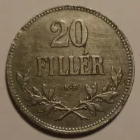 Uhry 20 Fillér 1920 KB pěkný
