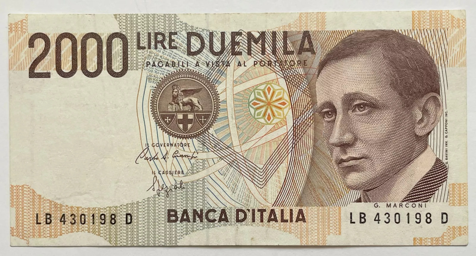 Itálie 2000 Lir 1990