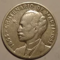 Kuba 25 Cent Ag 1953