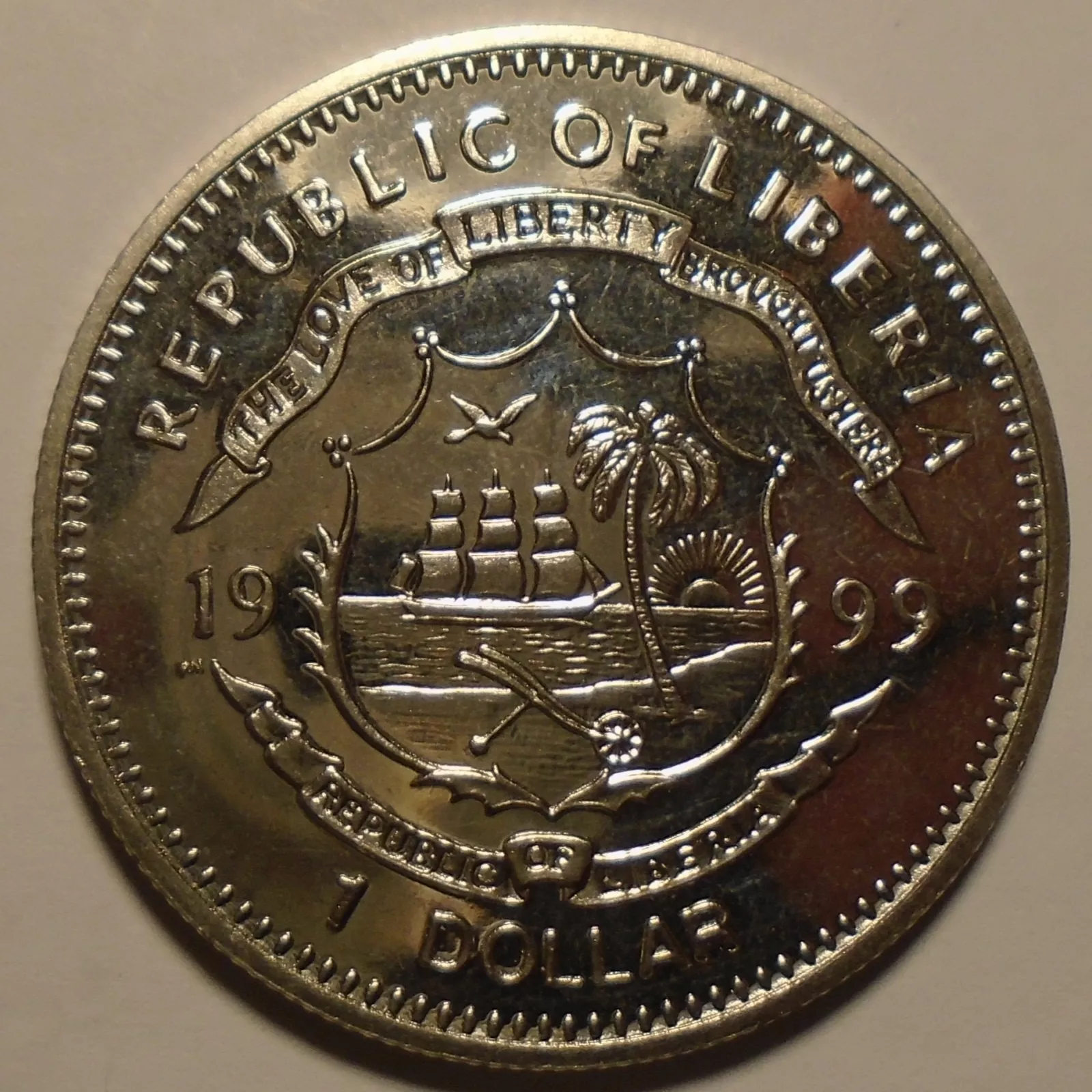 Liberie 1 Dollar 1999 rok draka