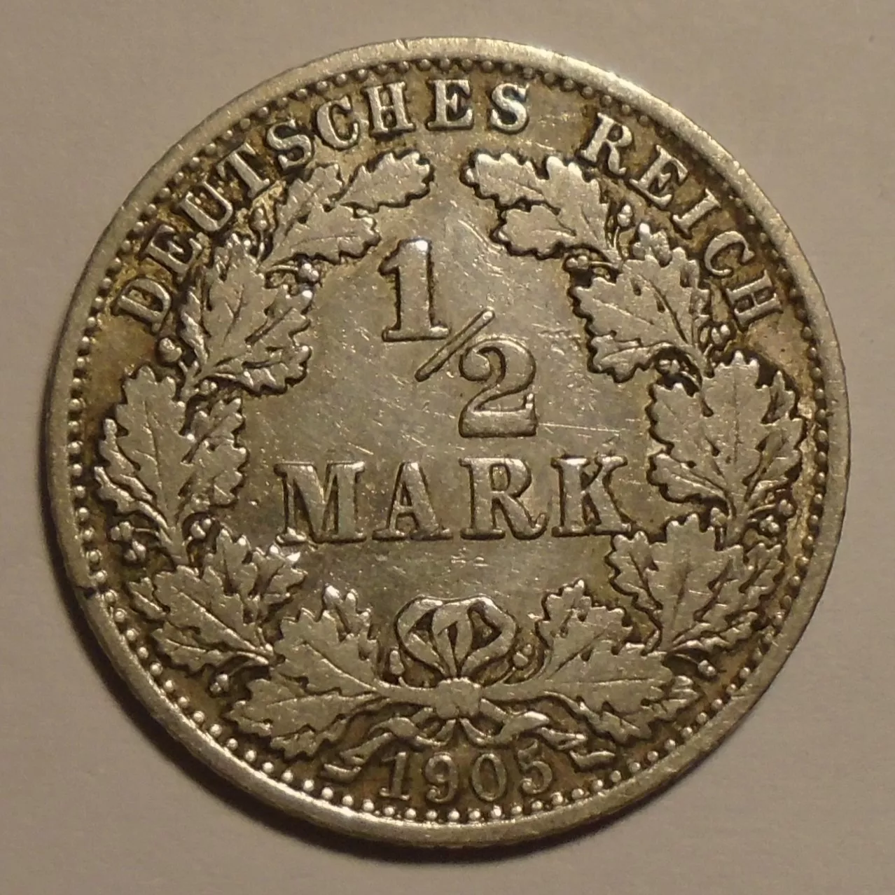 Německo 1/2 Marka 1905A