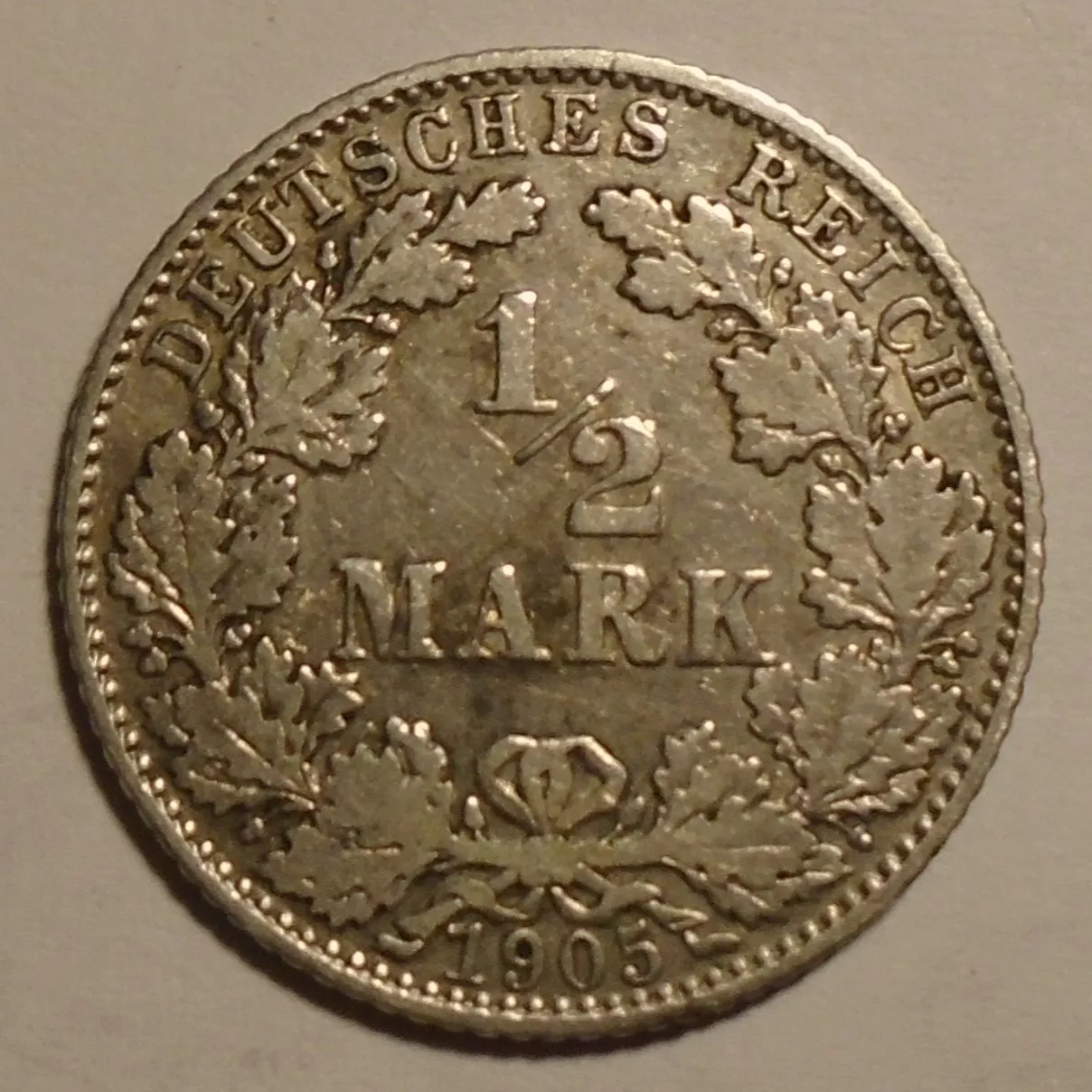 Německo 1/2 Marka 1905D