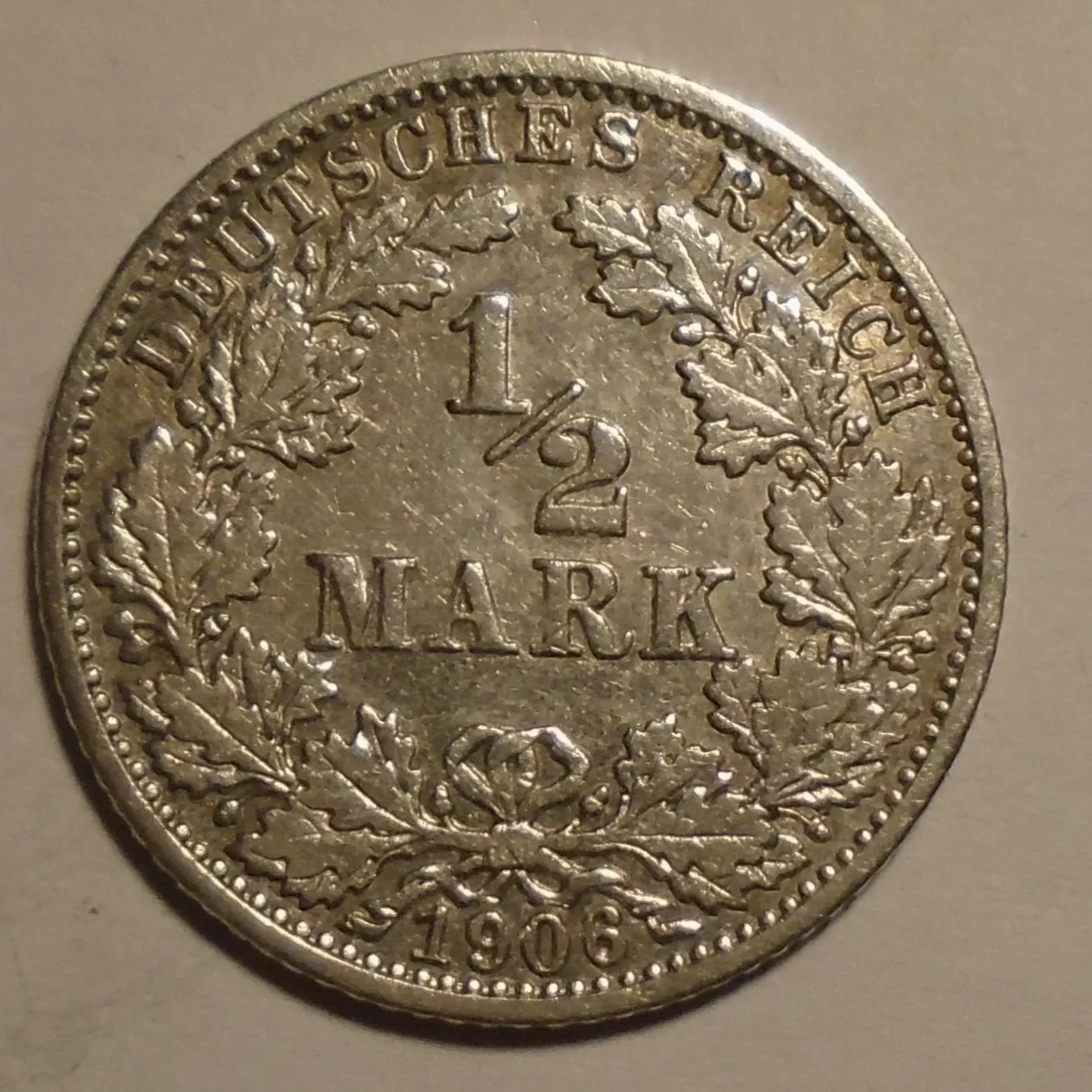 Německo 1/2 Marka 1906C