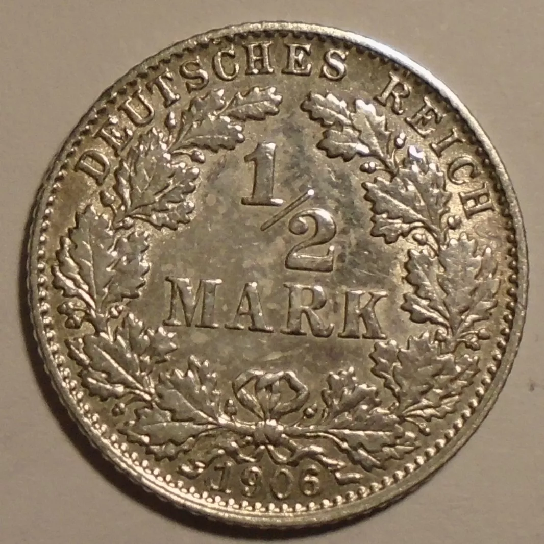 Německo 1/2 Marka 1906D