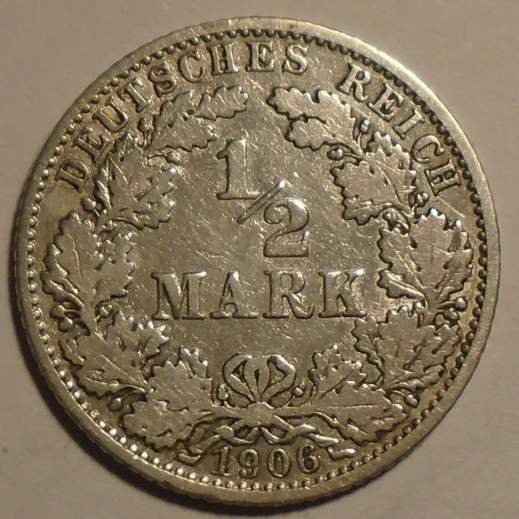 Německo 1/2 Marka 1906E