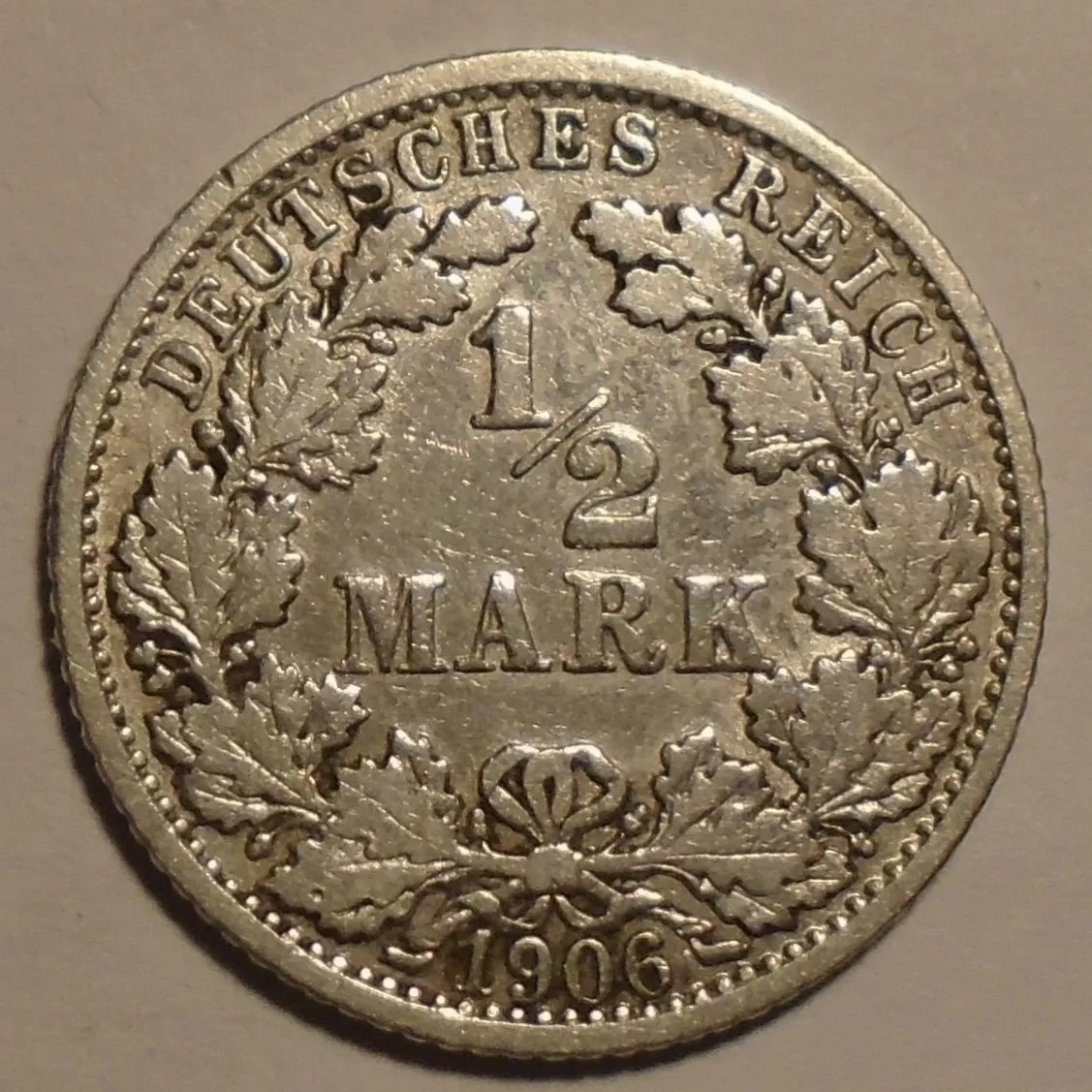 Německo 1/2 Marka 1906F