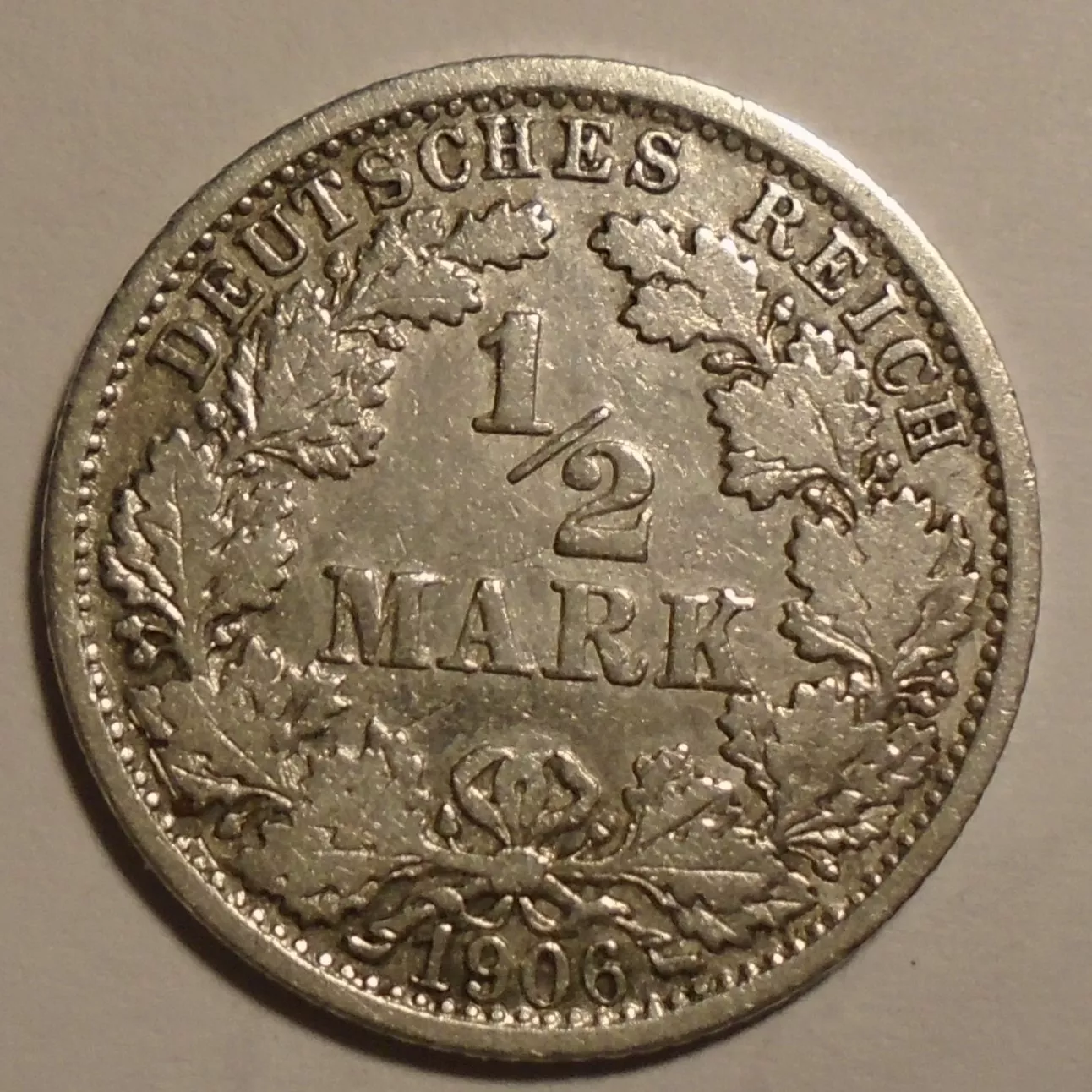 Německo 1/2 Marka 1906F