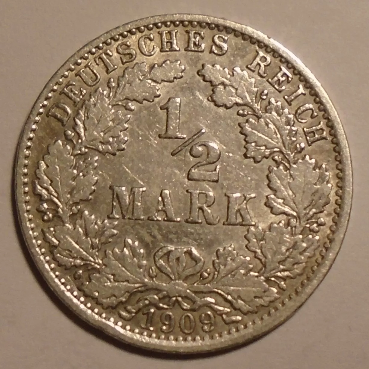 Německo 1/2 Marka 1909A