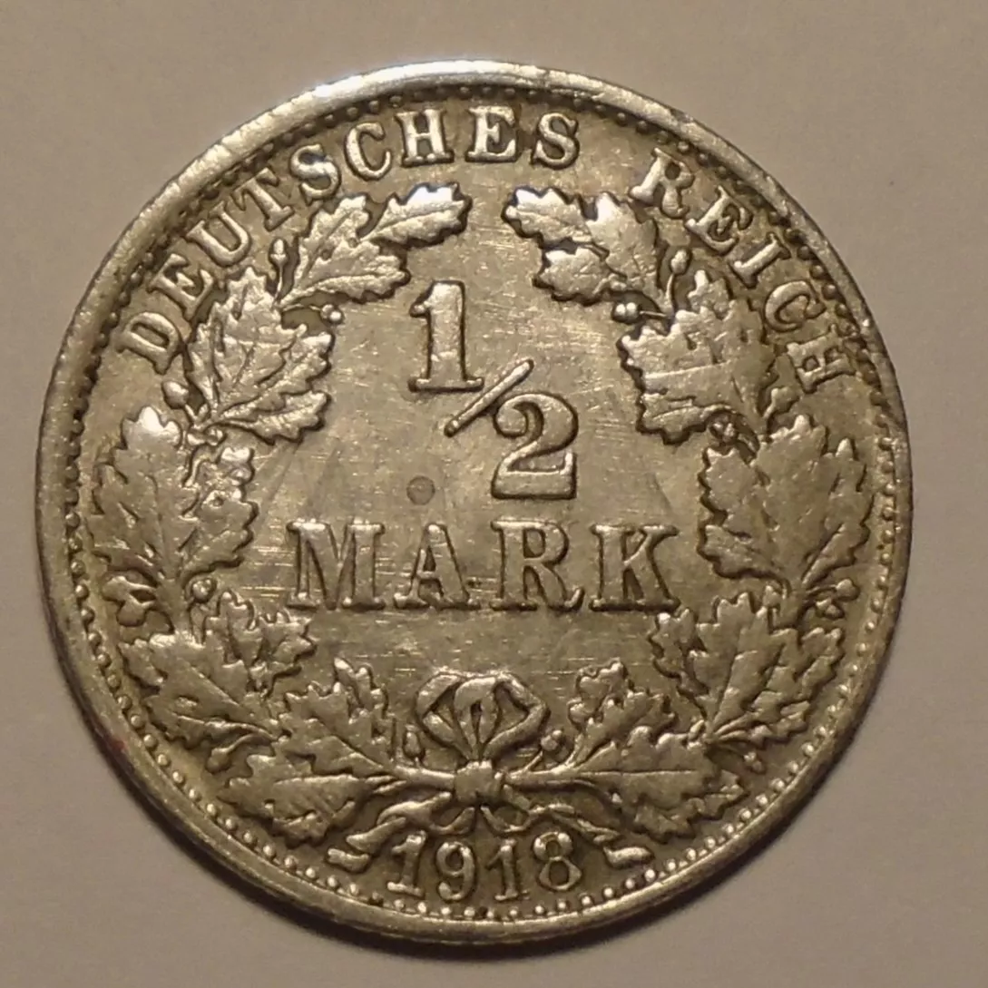 Německo 1/2 Marka 1918F