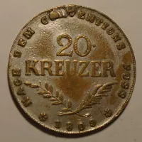 Rakousko 20 Krejcar 1809 Andreas Hofer měl ouško