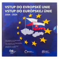 Ročníková sada oběžných mincí ČR a SR (2024-vstup do EU), stavy 0/0