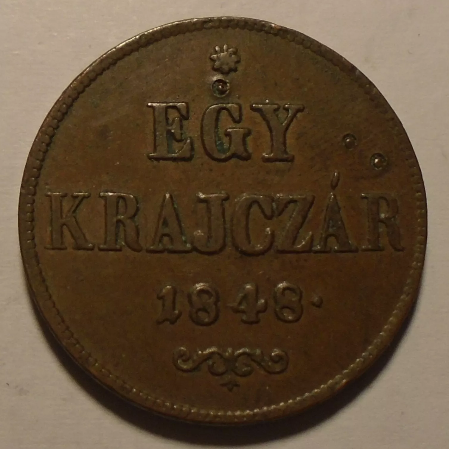 Uhry Egy Krejcar 1848 Ferdinand V.