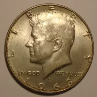 USA 1/2 Dolar 1968