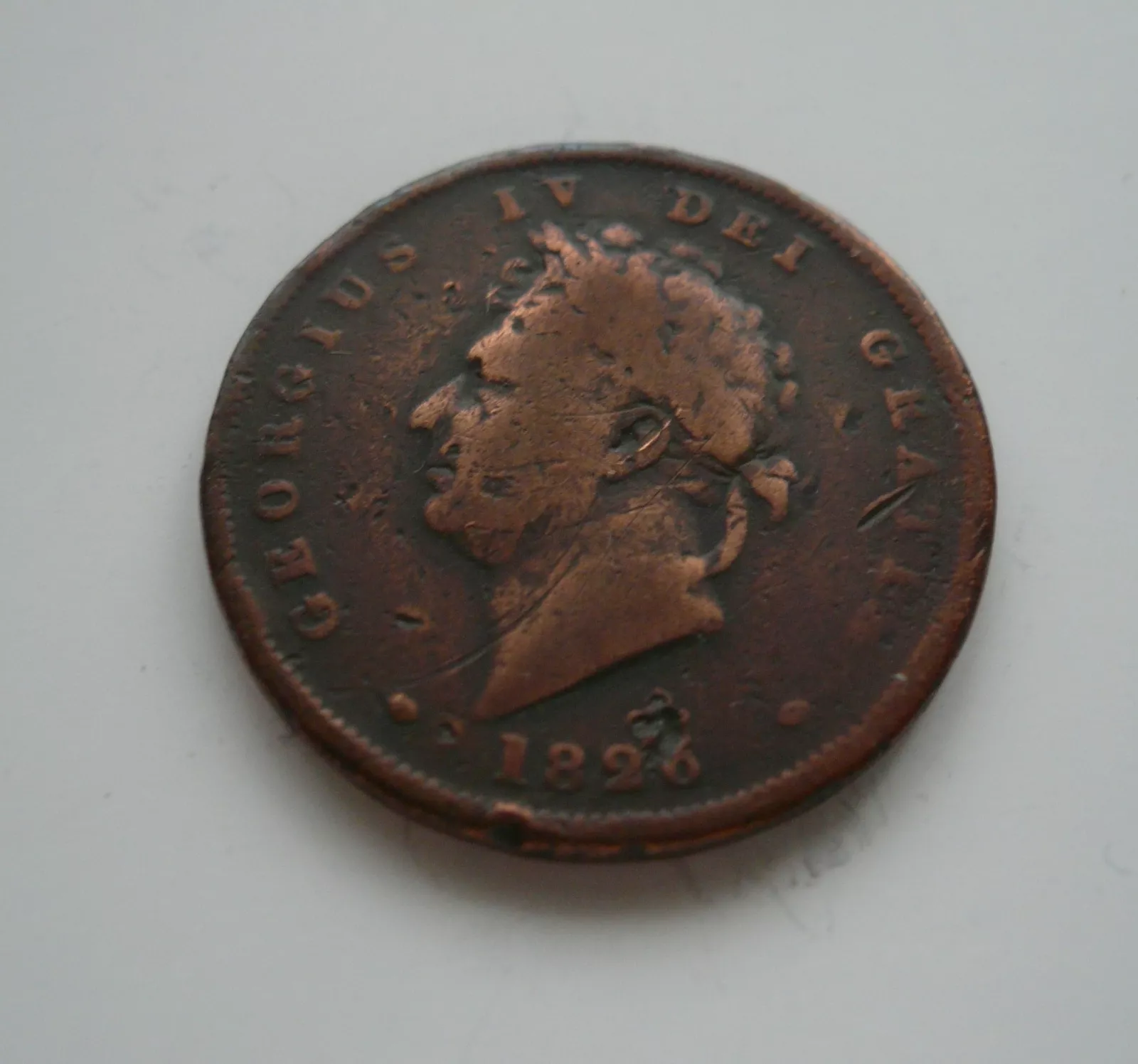 1 Penny, 1826, Jiří IV., Anglie