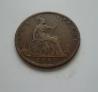 1 Penny, 1892, Anglie