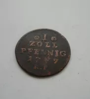 1 Pfenik 1777 Hessen Darmstadt