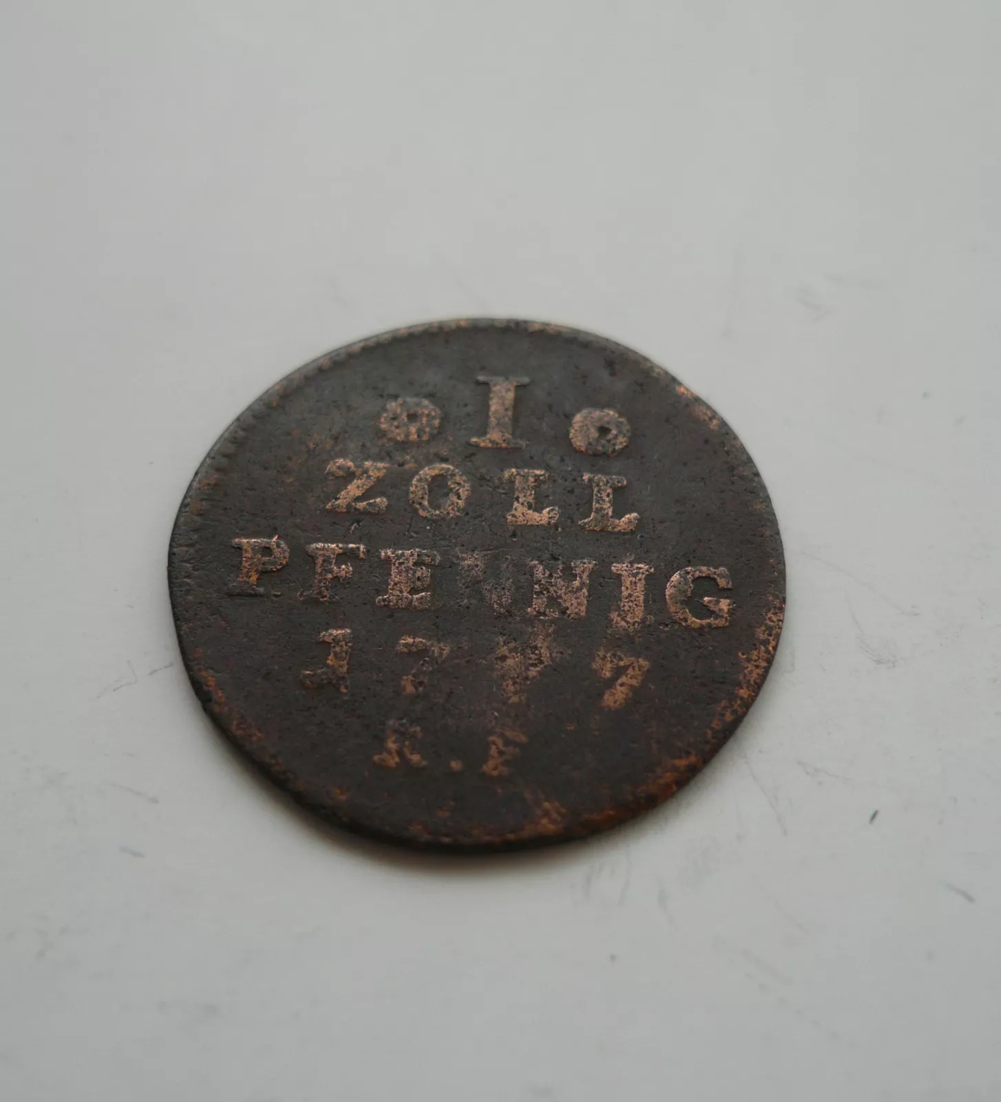 1 Pfenik 1777 Hessen Darmstadt