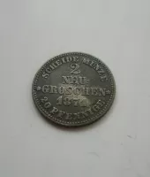 2 nové Groše, 1871, Sasko