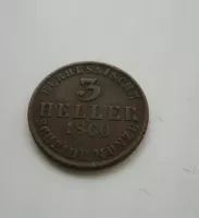 3 Heller, 1860, Hessen