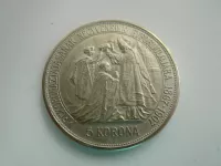 5 Korun, korunovační novoražba, 1907, Uhry