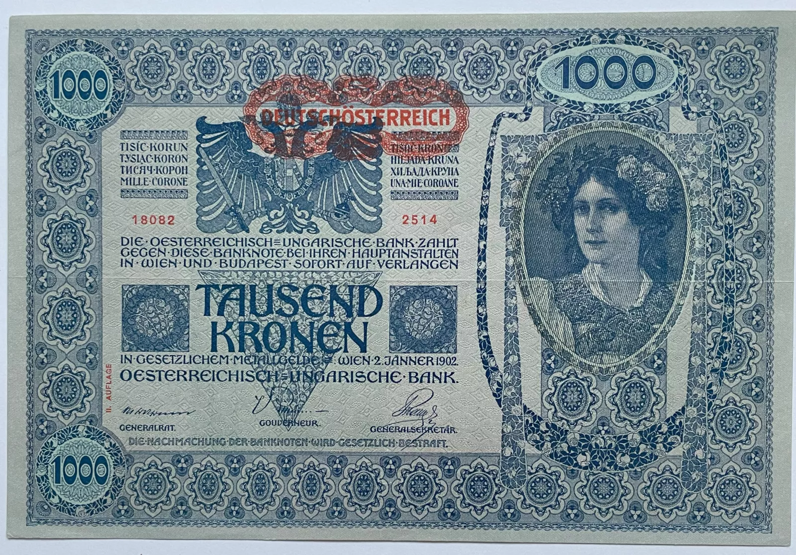 Maďarsko 1000 Korun 1923