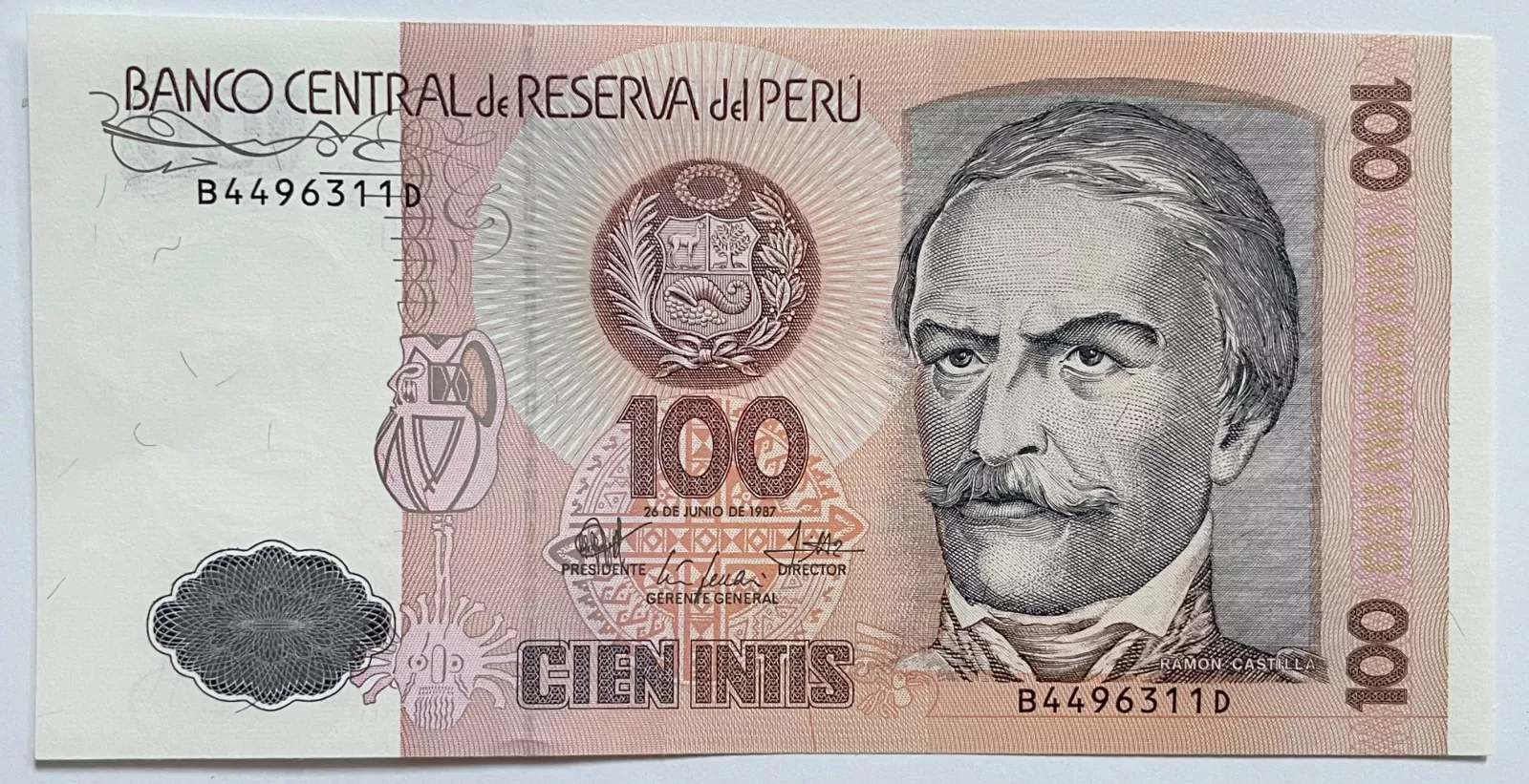 Peru 100 Intis 1987