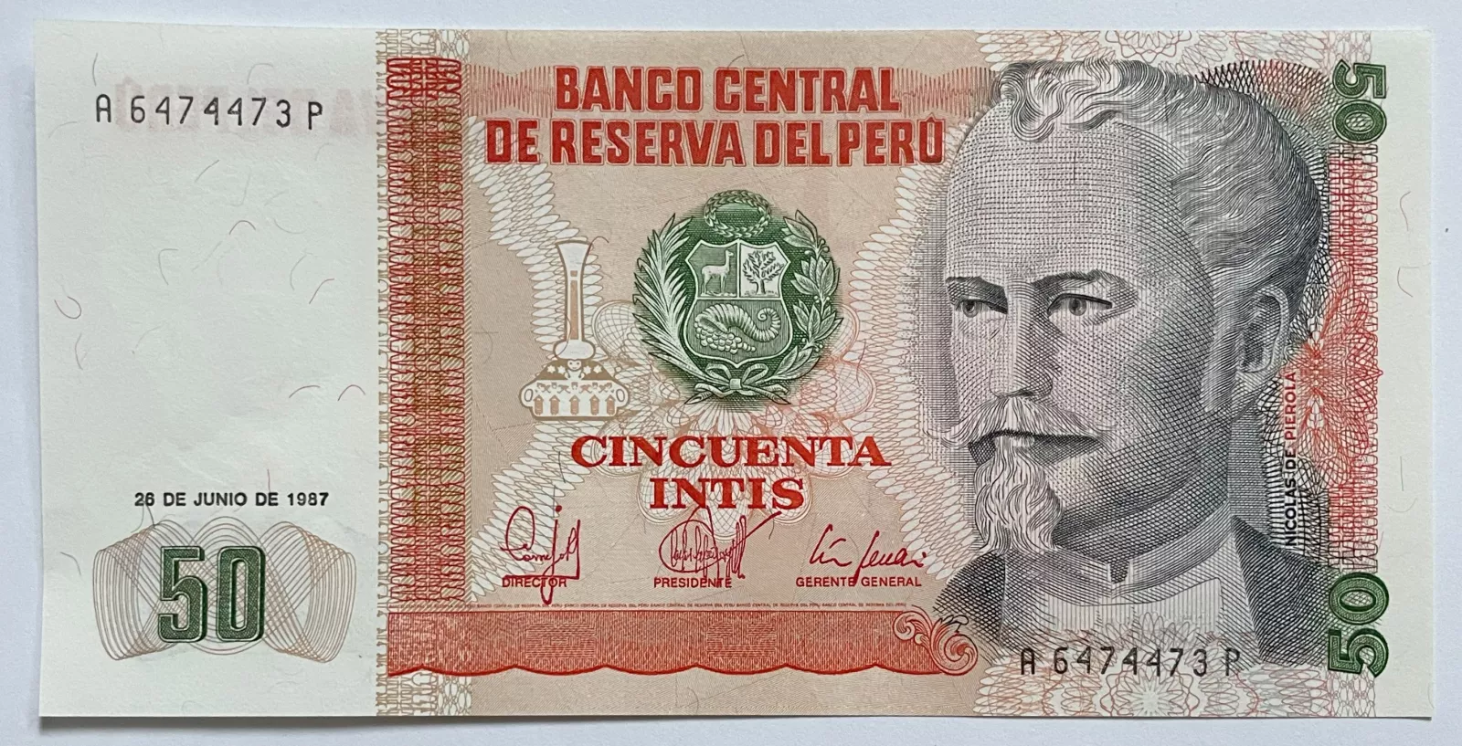 Peru 50 Intis 1987