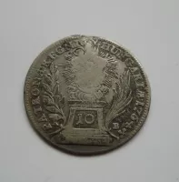 10 Krejcar, Marie Terezie, 1764, měl ouško, Uhry KB