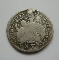 15 Krejcar, 1743, Marie Terezie SPONA, KB Uhry