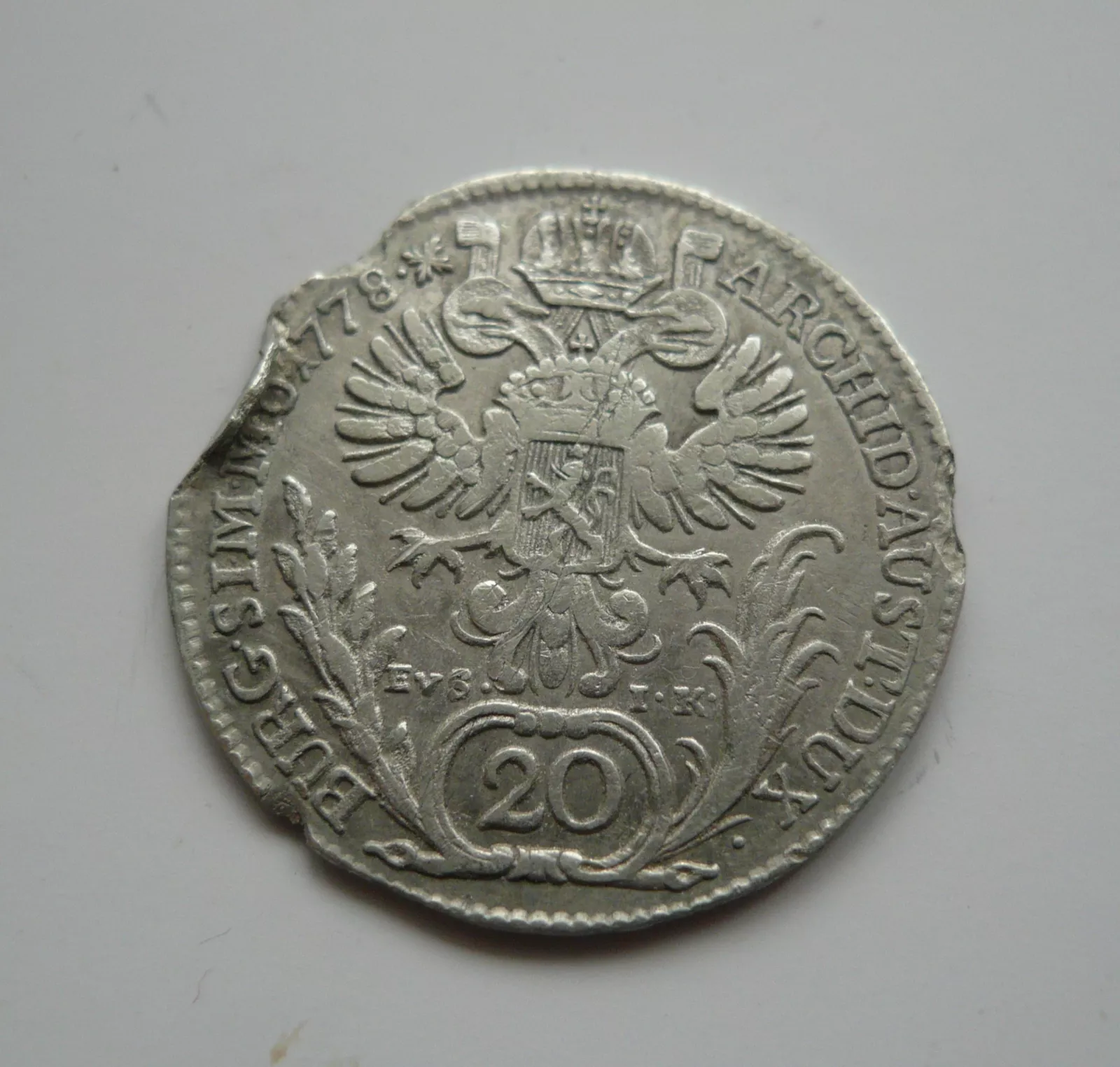 20 Krajcar, Marie Terezie, 1778, Čechy Praha