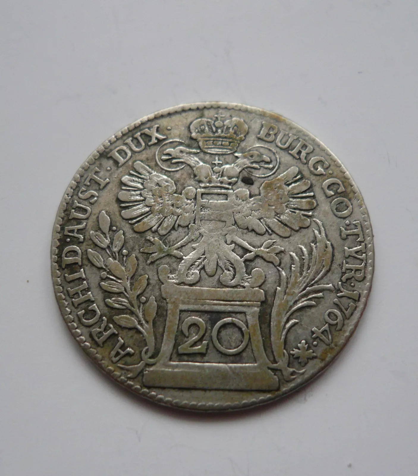 20 Krejcar, 1764 Marie Terezie, Rakousko