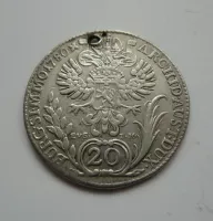 20 Krejcar, 1780, Marie Terezie, DIRKA, Čechy Praha