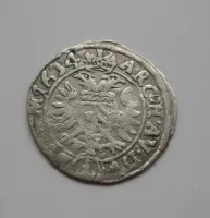 3 Krejcar,1634, Ferdinand II., Čechy Praha