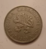 5 Korun, 1925, ČSR