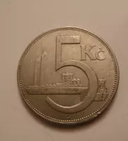 5 Korun, 1938, ČSR