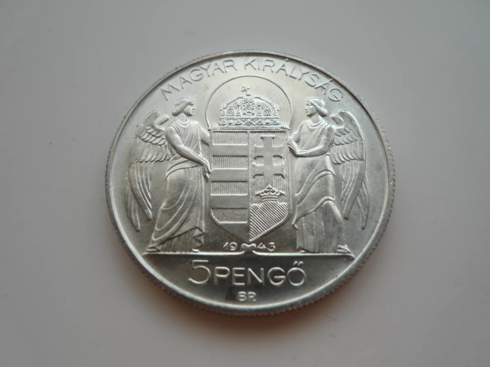 5 Pengö, 1943, Horty Ag, Maďarsko