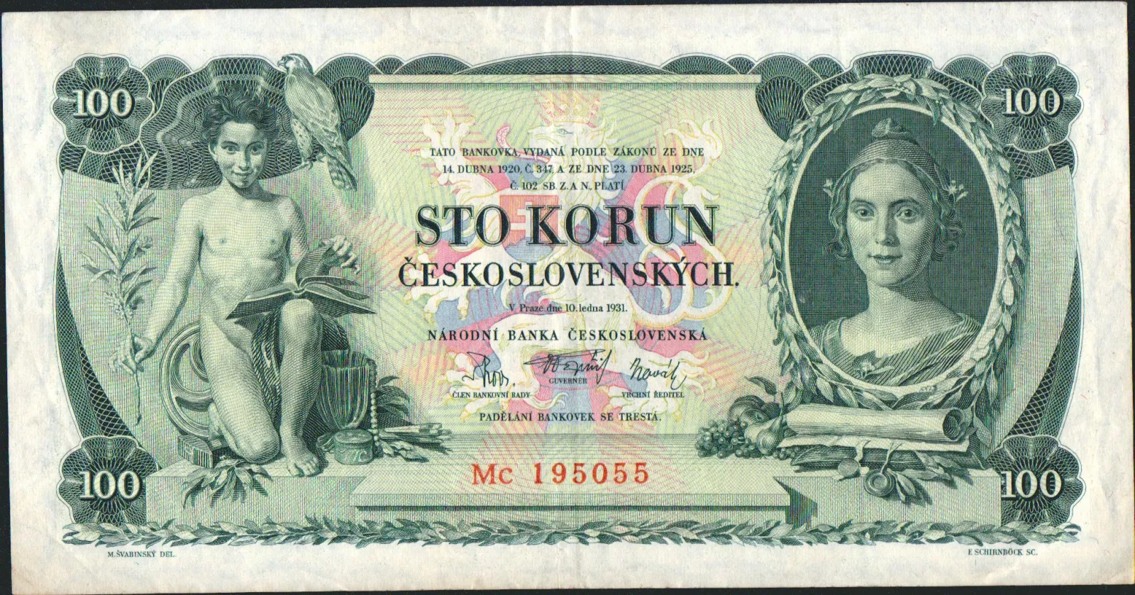 100Kč/1931/, stav 2++, série Mc