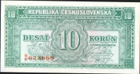 10Kčs/1945-bl/, stav UNC, série RF nebo RB