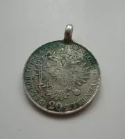 20 Krejcar, 1843 C, Ferdinand V., dobové ouško, Čechy