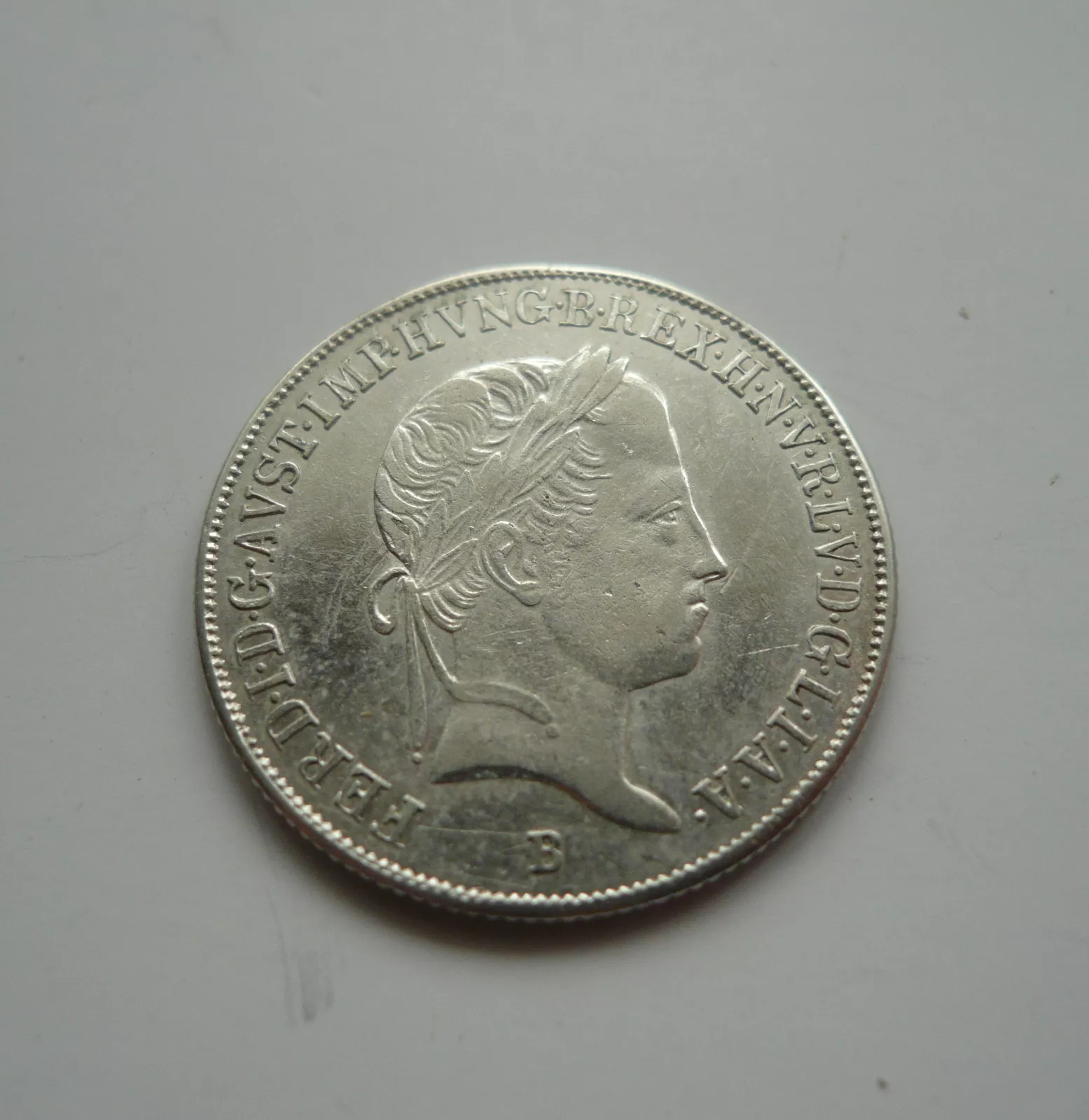 20 Krejcar, 1845 B, Ferdinand V., Pěkný, Uhry