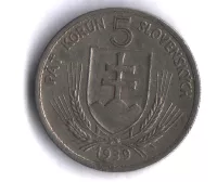 5 Ks(1939), stav 1-/1- dr.hr., varianta "tlustá" čárka