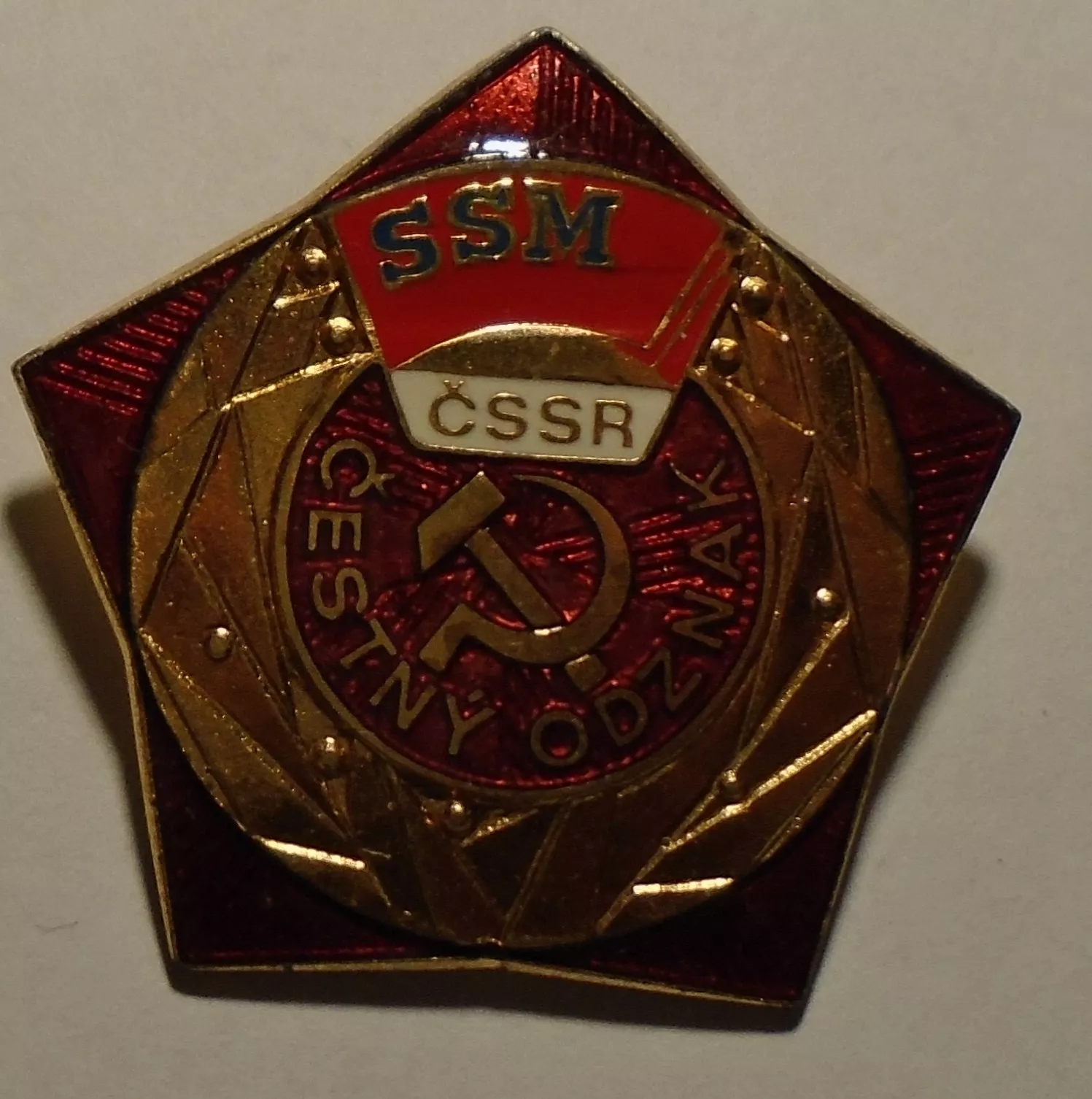 ČSSR Český odznak SSM - zlatý stupeň
