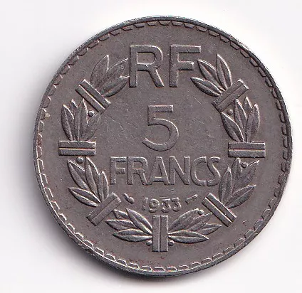 Francie 5 frank 1933