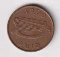Irsko 1 pence 1990