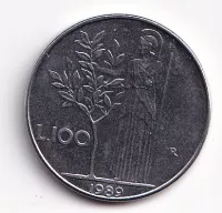 Itálie 100 lir 1989