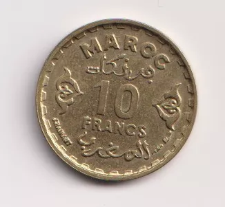 Maroko 10 frank 1371AH