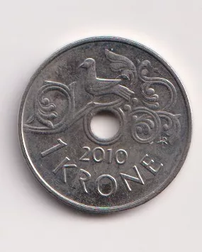 Norsko 1 krone 2010