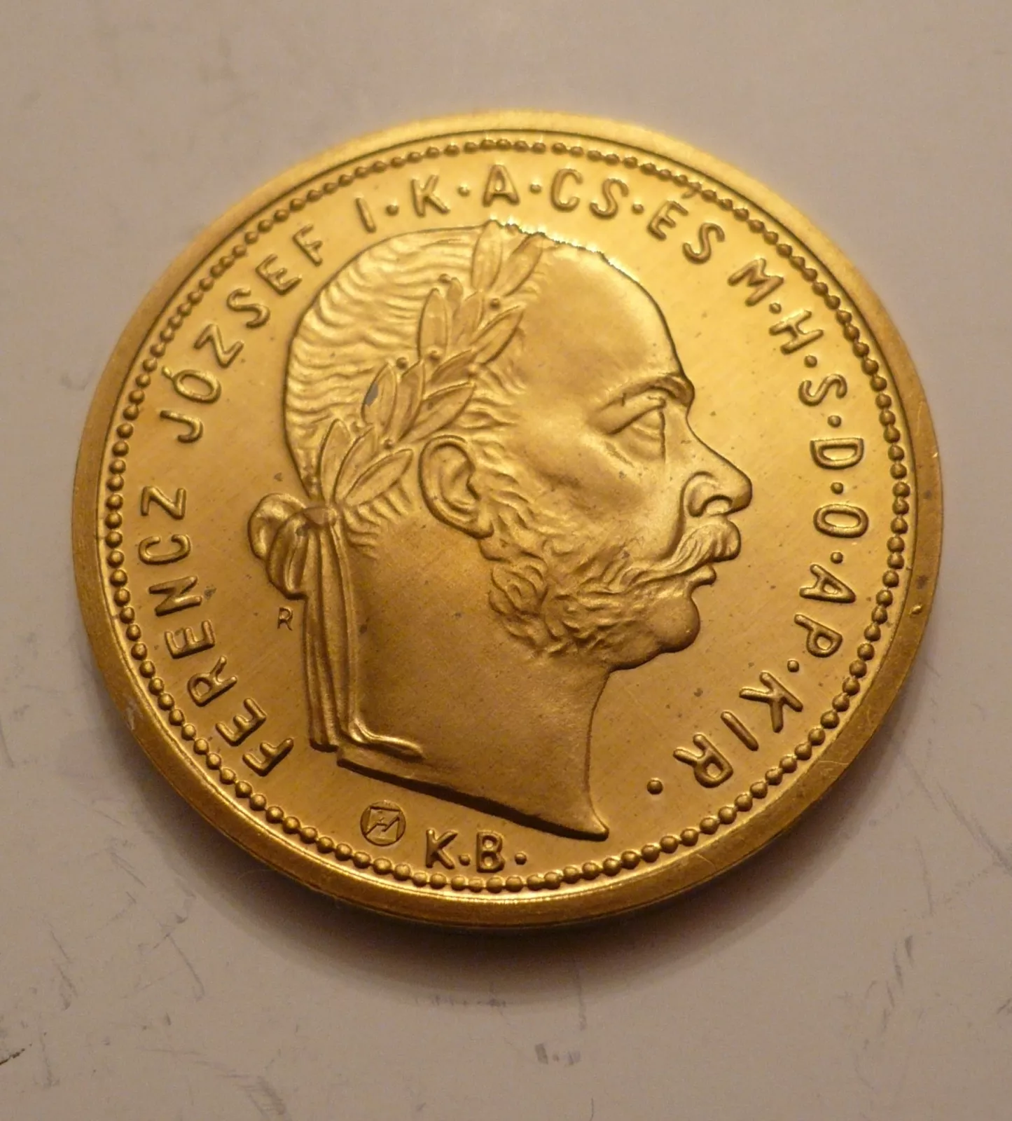 1 FL, banskoštiavnický, 1878 pozlacený, Rakousko