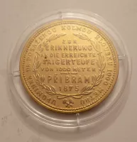 1 FL, příbramský pozlacený, 1875, Rakousko